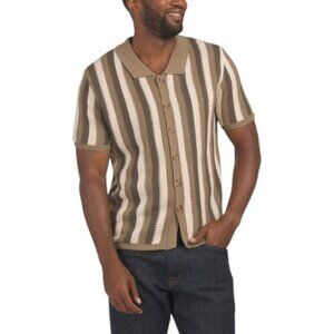 SOLITAIRE Striped Textured Sweater Shirt